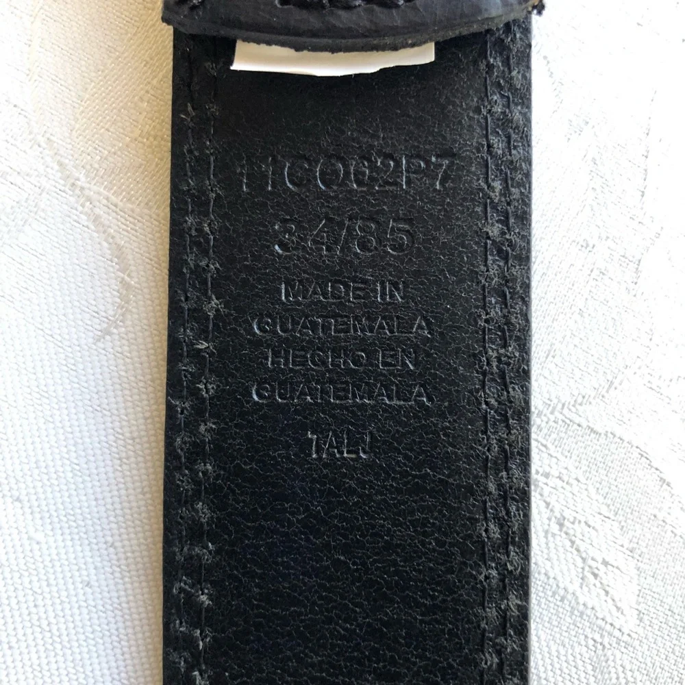 Columbia Sports Company Men's Size 34 Black Genuine Leather Golf Dress Belt
